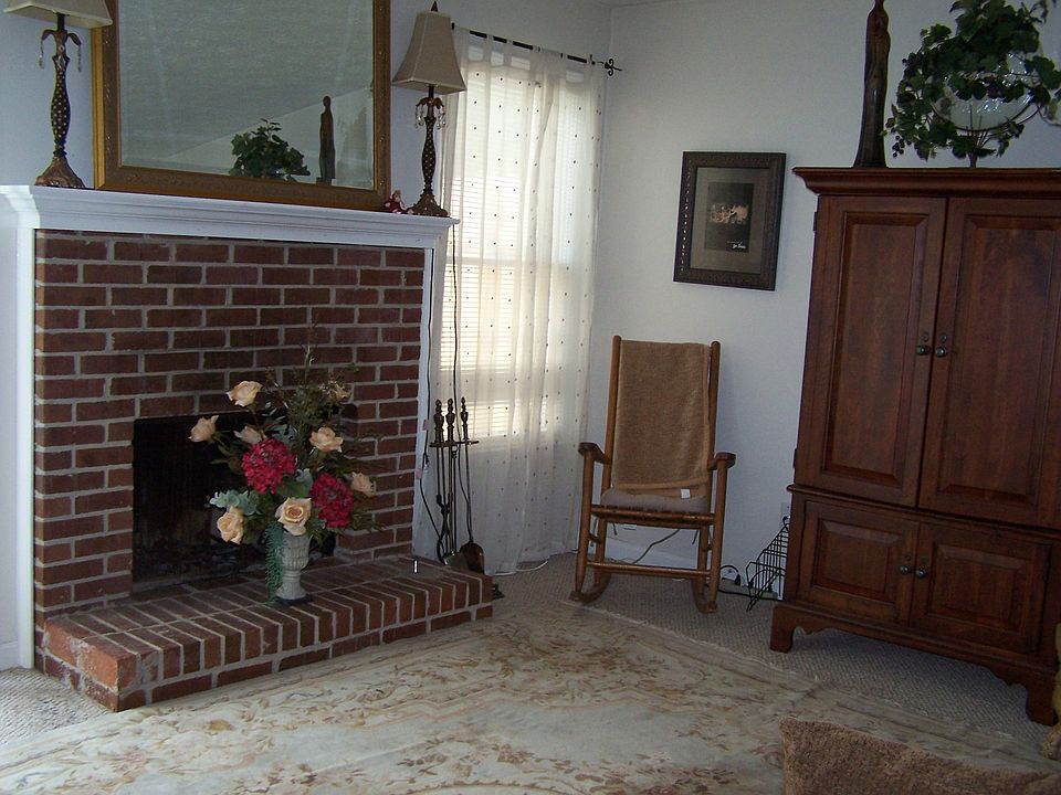 Living room with fireplace