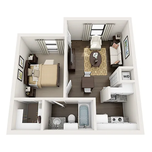 Floor plan A1 - 1X1