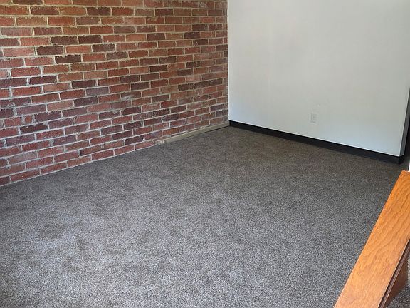 A freshly carpeted living room