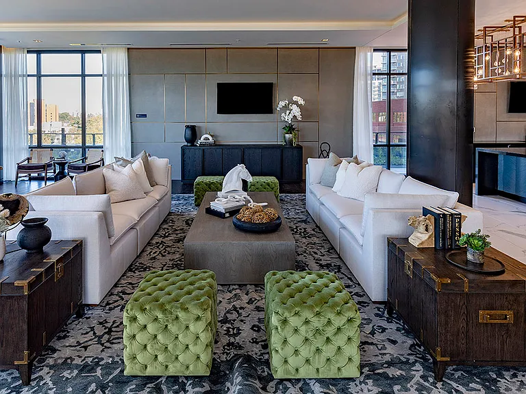 Apartment community penthouse lounge at Griffis Edgemoor in Bethesda, Maryland.