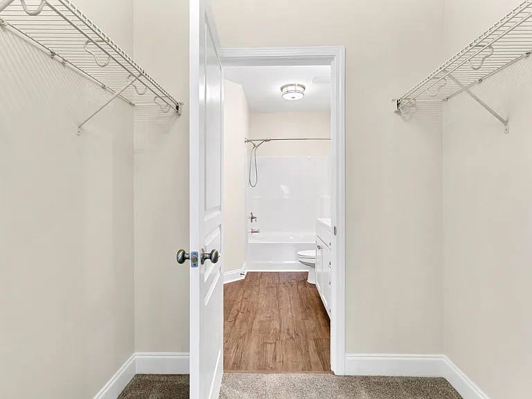 2nd bedroom walk-thru closet that provides private access to the 2nd bathroom