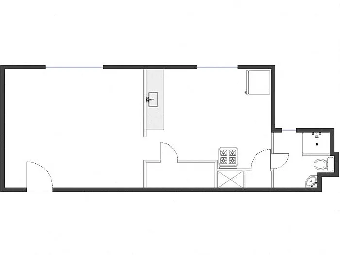 Floor plan Studio: Type H