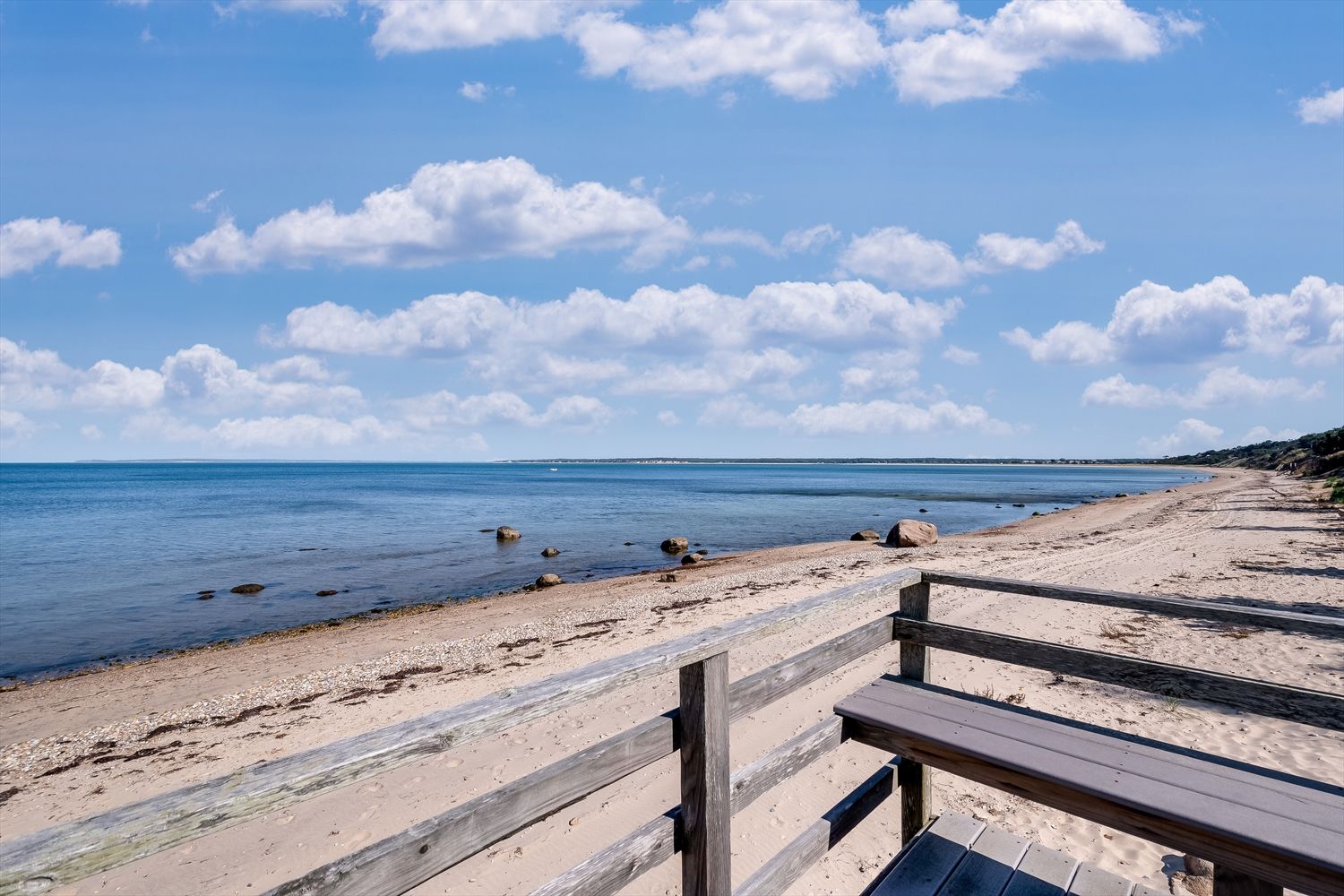  private beach access with swimmable sandy beach