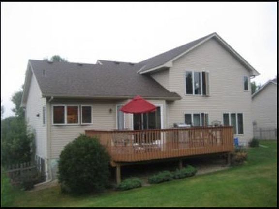 Large deck on rear of house