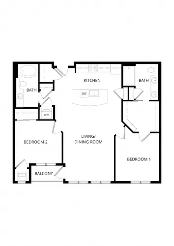 Floor plan C2 2X2