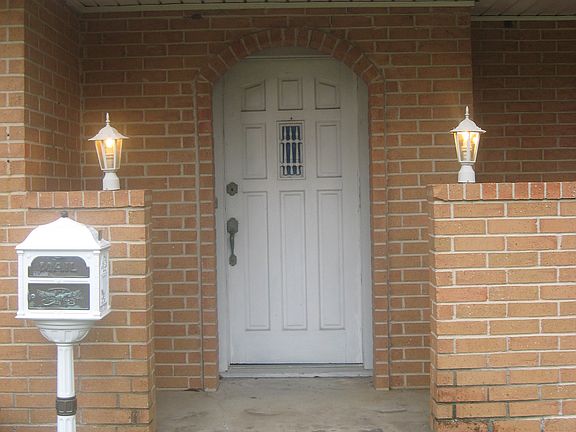 Lighted Front Entrance