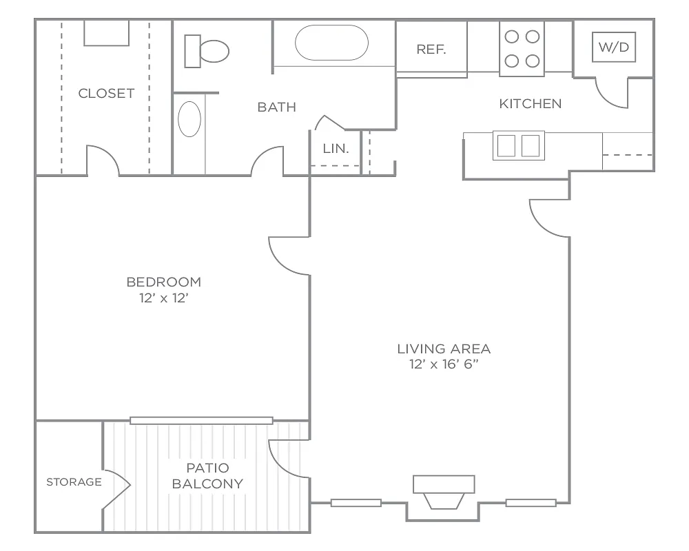 Floor plan One Bedroom Luxury Terrace