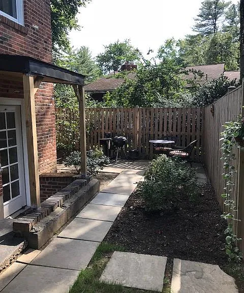 Walkway to front door.