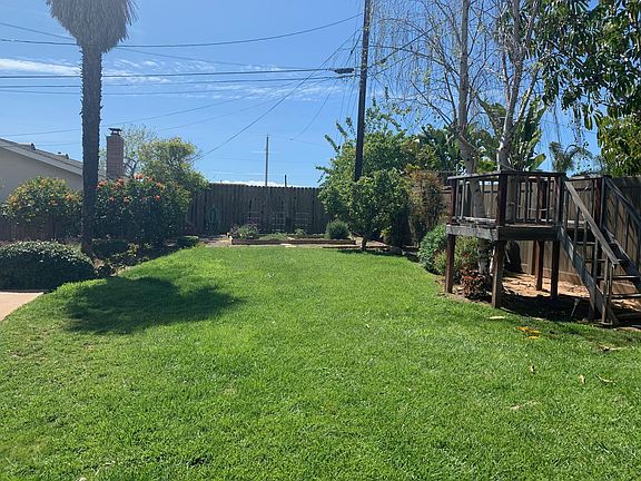 backyard with tree fort