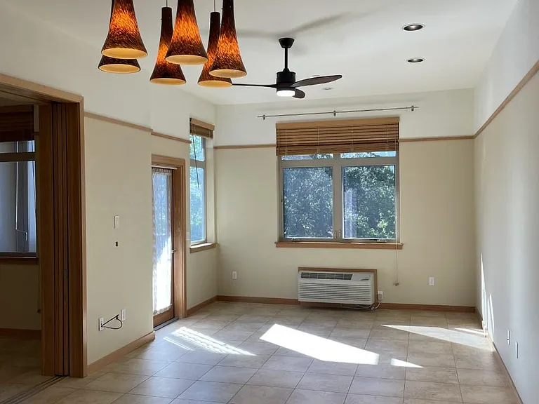 View from Kitchen, great lighting, brand new ceiling fan with LED light