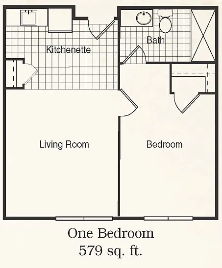 Floor plan 1 Bedroom