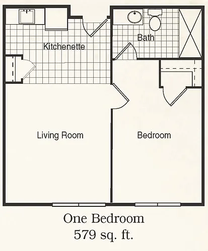 Floor plan 1 Bedroom
