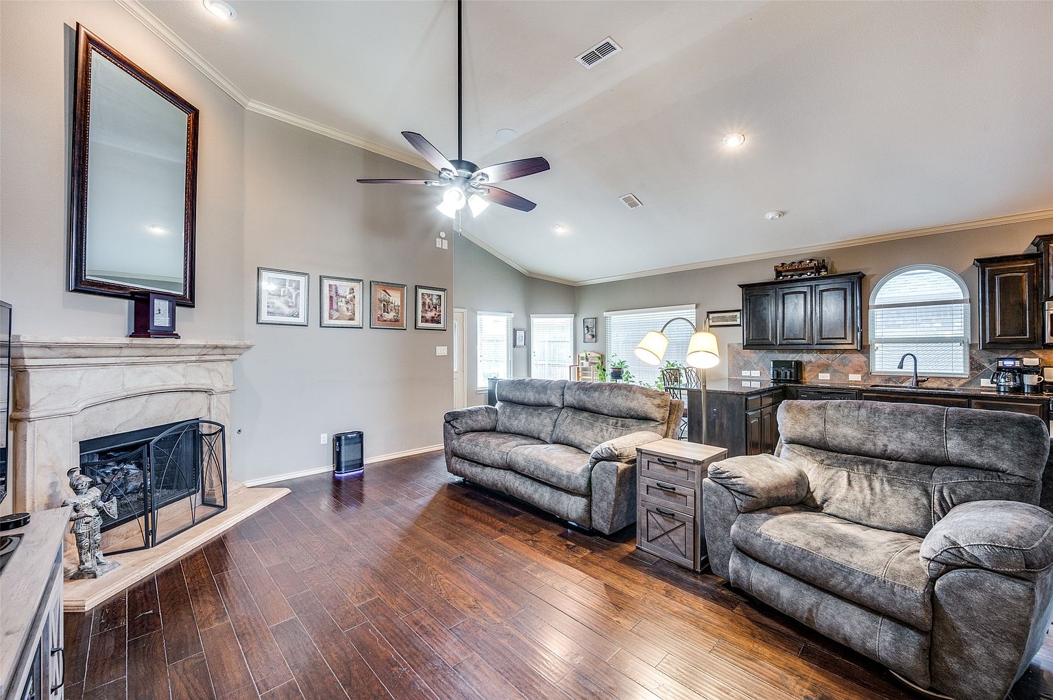 Home with bright interiors and well-maintained exterior