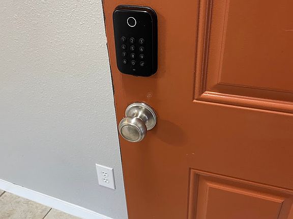 Convenient smart lock that works with fingerprint or your own unique code.
