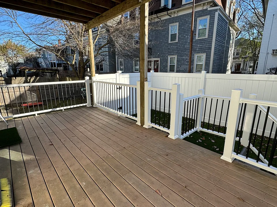 Private deck and yard