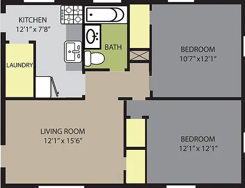 Floor plan Two Bedroom