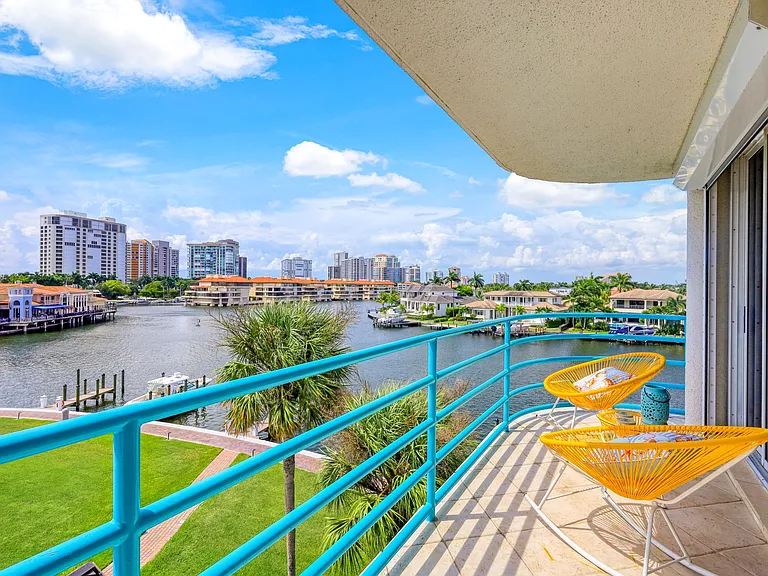 Patio view; Unit is top floor on end; best view in Park Shore Landings