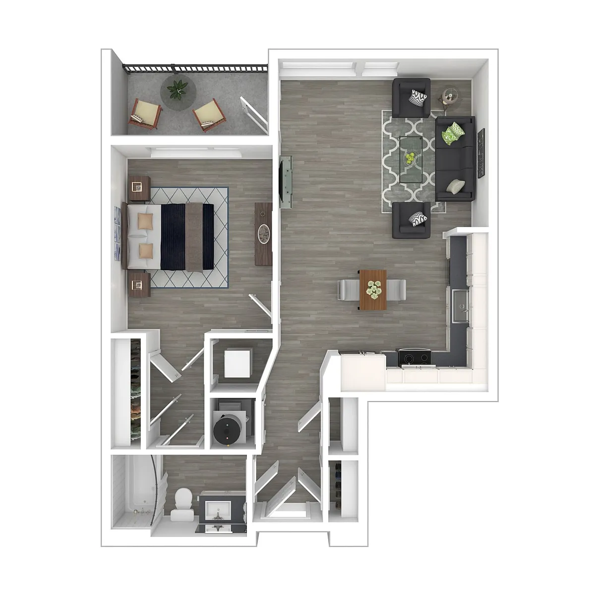 Floor plan 1C Bal
