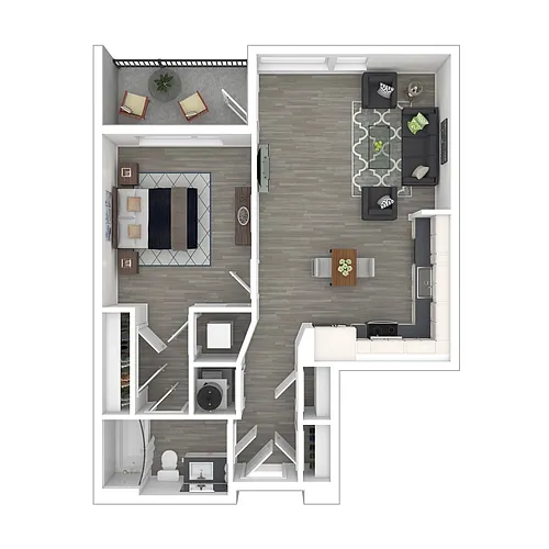 Floor plan 1C Bal