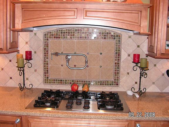 Back Splash with Pot Faucet