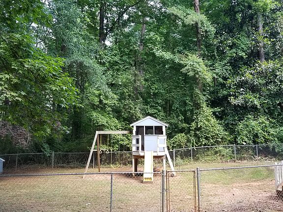 Fenced in back yard