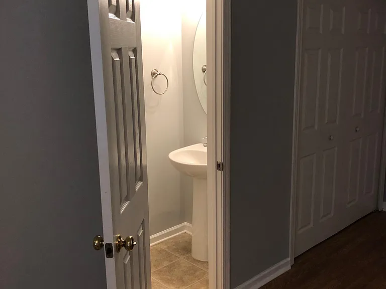 First floor half bath room