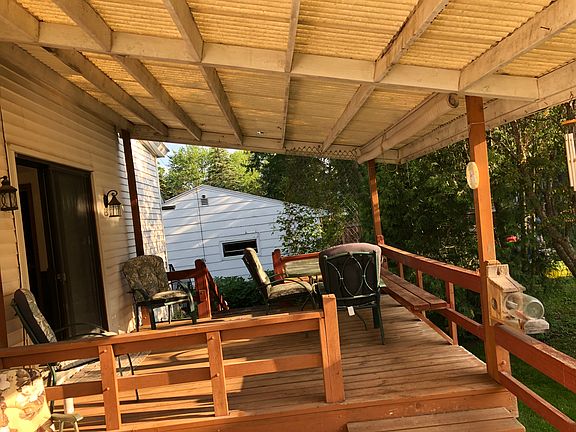 Attached covered porch