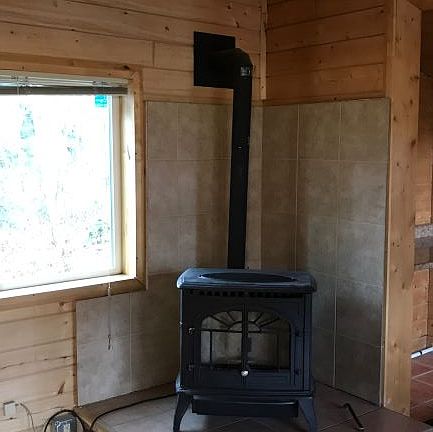 Cozy pellet stove!