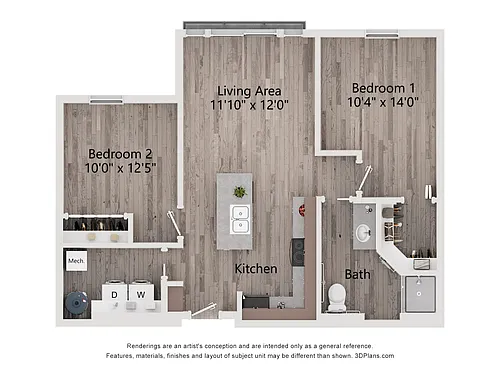 Floor plan 2 Bedroom