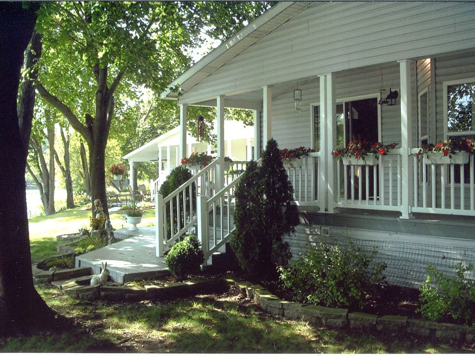 Rear porch view from River.