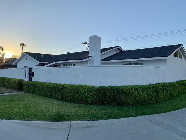 Private enclosed yard on a corner lot