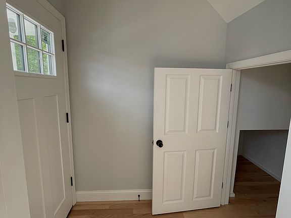 Entrance to apartment and closet storage