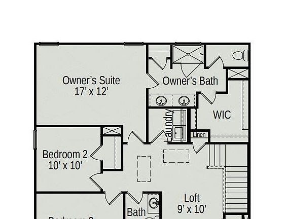 3 bedrooms up with loft. Great size owner s suite with amazing walk in closet and large bathroom w