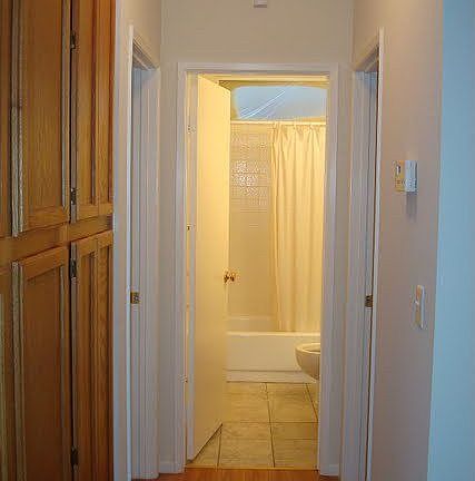 Hallway to bath