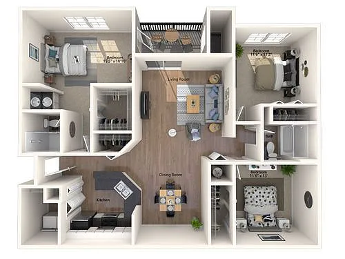 Floor plan 3x2B