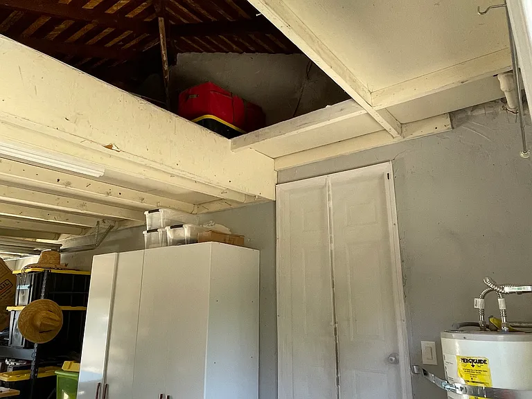 Garage with attic space for additional storage