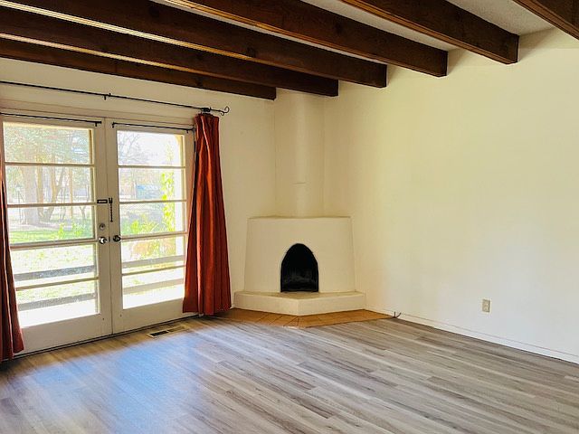 Living room with french doors