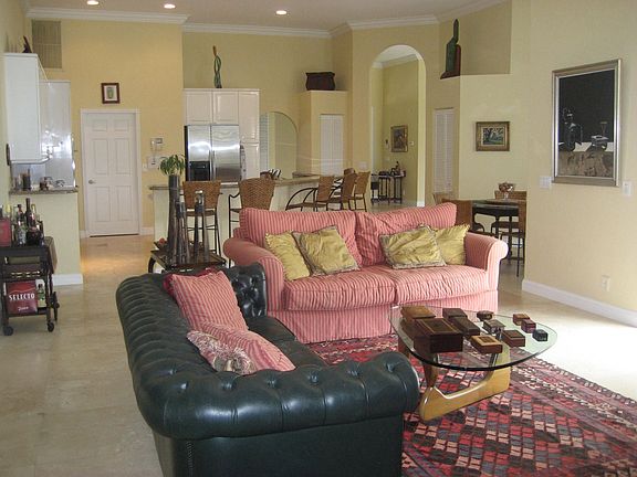 Family room and kitchen