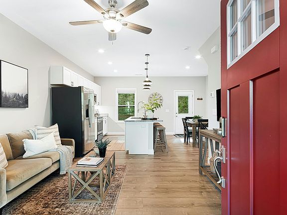 Open concept living and dining