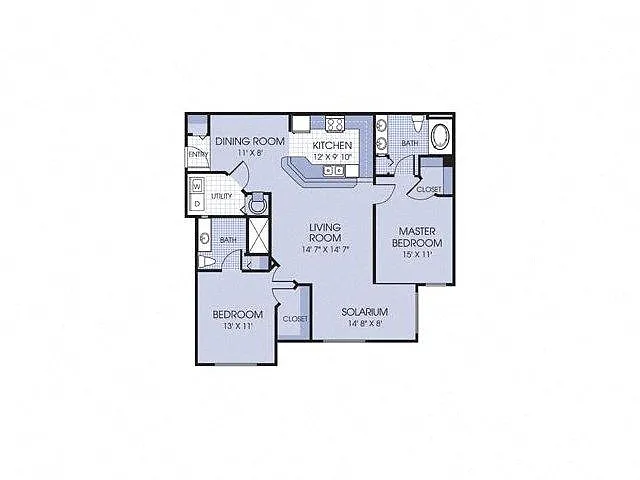 Floor plan South Hampton with Enclosed Solarium