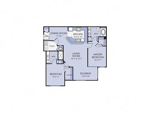 Floor plan South Hampton with Enclosed Solarium