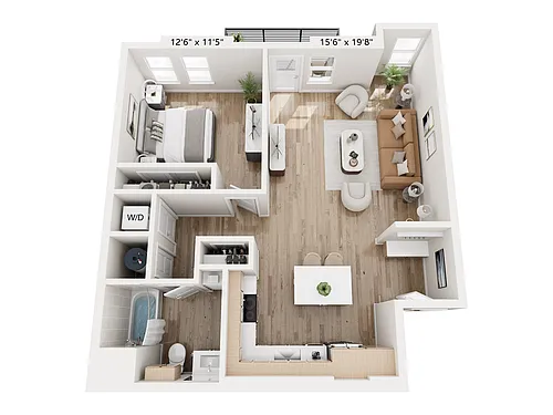 Floor plan The Madison - 1B