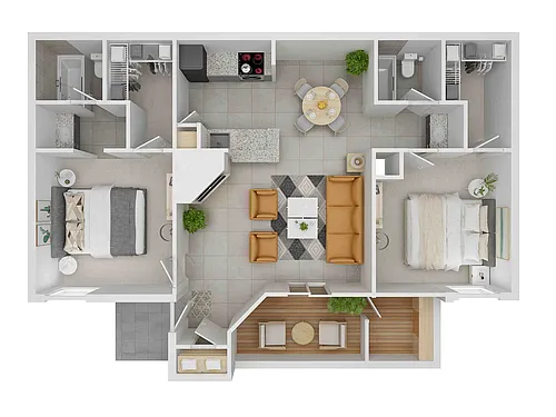 Floor plan 2X2-C