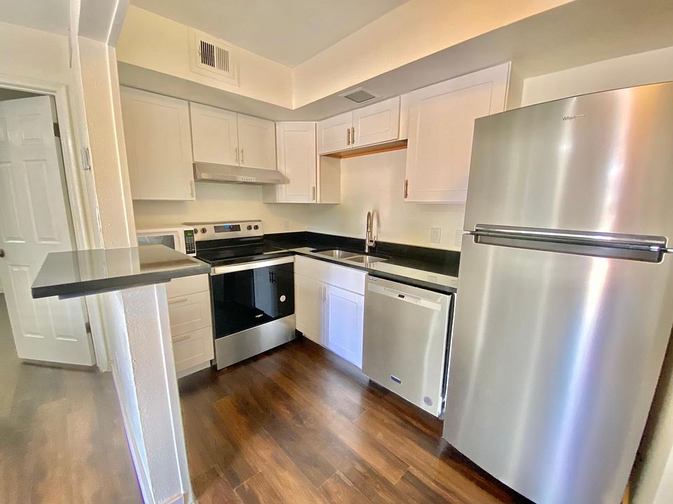 Kitchen with brand-new cabinets and appliances