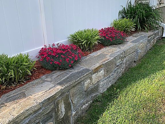 Retaining wall & garden 