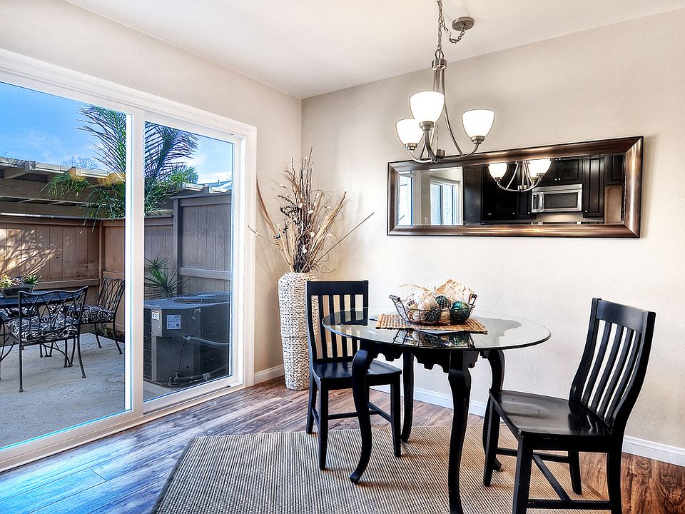 Dining area flows to patio