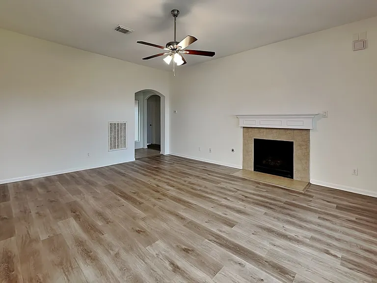 Spacious living room features