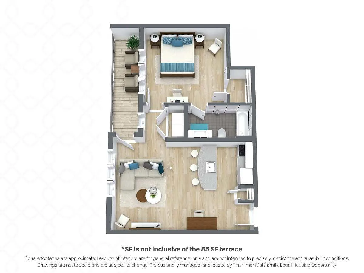 Floor plan Canal | +86 sqft Terrace