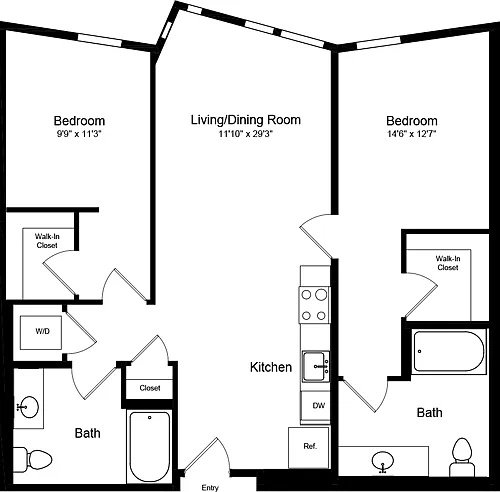 Floor plan 2 Bedroom A7