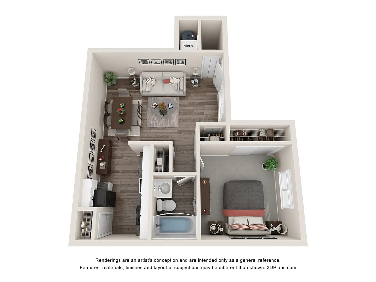 Floor plan One Bedroom